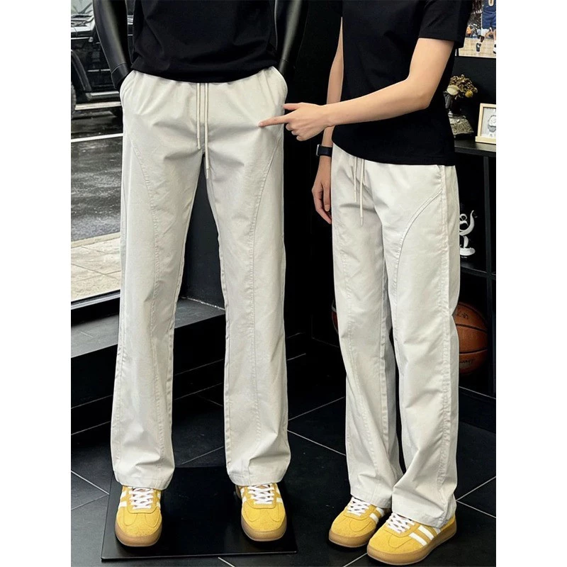 Quần Thẳng Slim-Fitting Nam Mùa Hè Nhẹ Ice Silk Quần Thể Thao Khô Nhanh