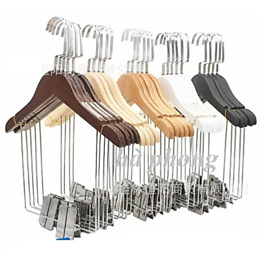 (Combo 5 Cái ) Móc Treo Quần Áo Móc Treo Set Bộ Người Lớn Trẻ Em, Móc Set Bộ Bằng Gỗ