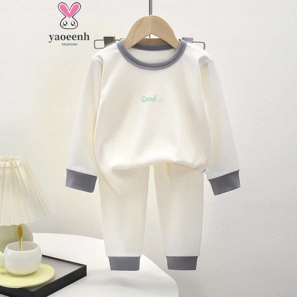 80-130CM Thu Đông Trẻ Em Đức Nhung Giữ Nhiệt Bộ Đồ Lót Bé Trai Bé Gái Màu Kẹo Co Giãn Homewear Hàng Sẵn Có Vận Chuyển Nhanh