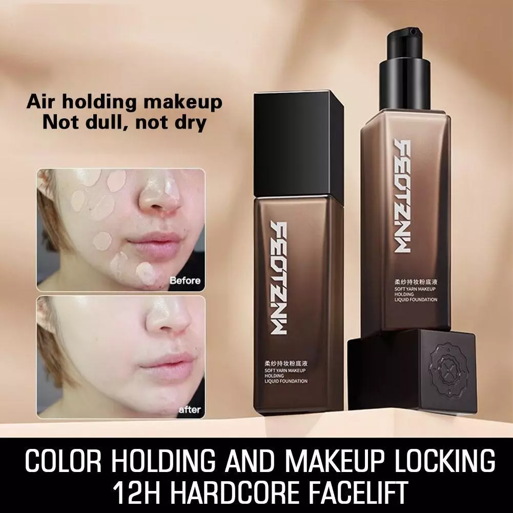 FEOTZNW Kem Nền FEO Dạng Lỏng Kháng Mềm Kem Nền Dạng Lỏng Chống Thấm Nước Và Không Dễ Phai Màu Nước Lâu Trôi Bền Màu Che Mọi Khuyết điểm