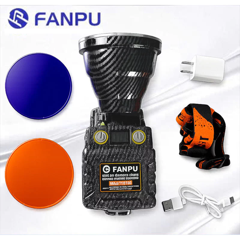Đèn Pin Đội Đầu Ánh Sáng Trắng Công Suất Lớn Chiếu Xa Siêu Sáng, Kháng Nước, Pin Trâu