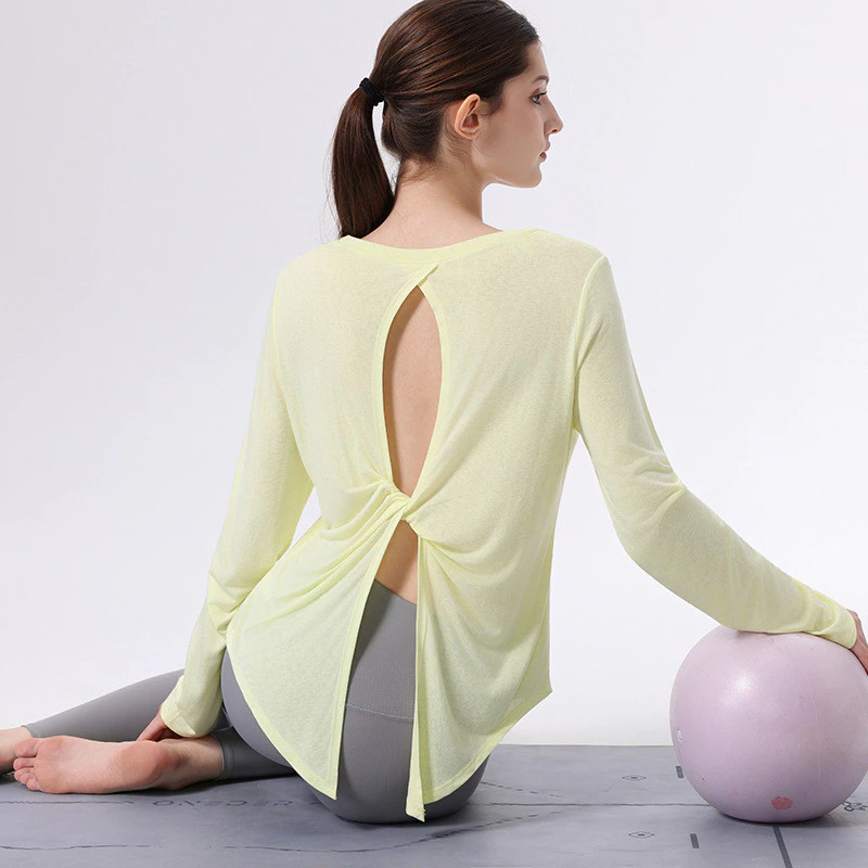 Wmuncc 2026 Tencel Bông Tuyết Rỗng Đẹp Lưng Thể Thao Top Áo Nữ Chuyên Nghiệp Chạy Bộ Tập Thể Dục Thoáng Khí Quần Áo Tập Yoga Mùa Thu