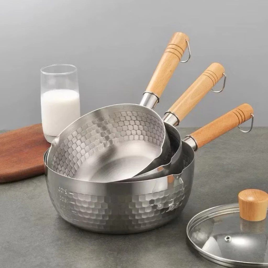 Quánh bột, hâm nóng thức ăn có tay cầm inox Nhật Bản tiện lợi 2
