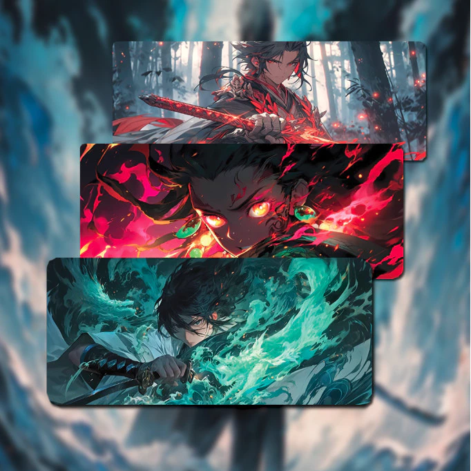 Lót Chuột Gaming Anime Kiếm Khách – Mouse Pad Cỡ Lớn Chống Trượt Hình Kiếm Hiệp