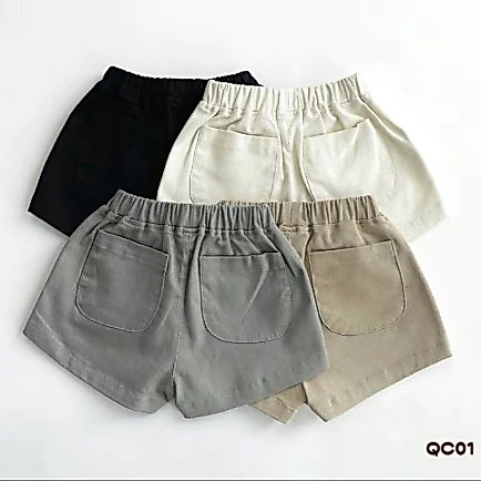 Quần Short Kaki COMIMO, quần kaki ngắn cho bé trai và bé gái mặc đi học đi chơi Từ 8-18kg