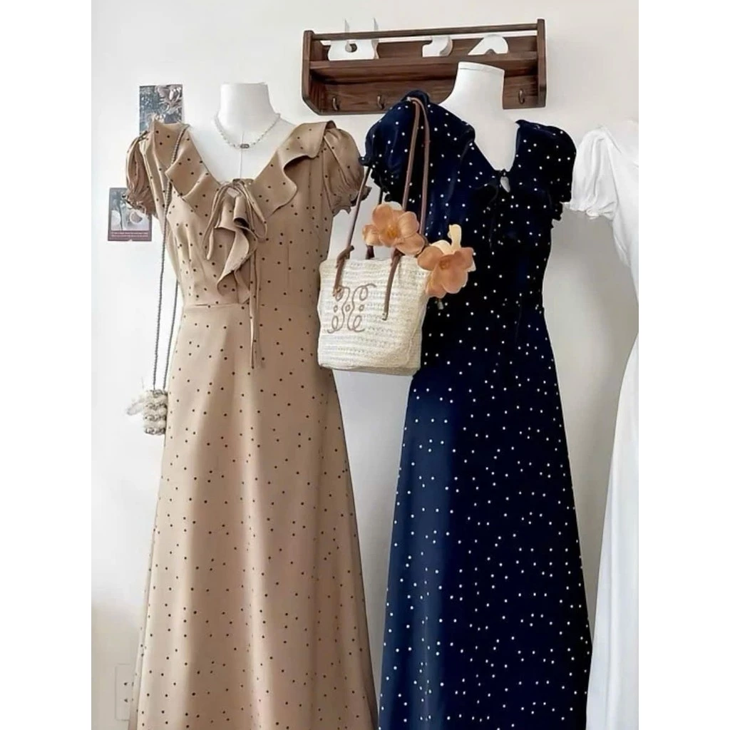 ĐẦM Maxi Chấm Bi Phối Bèo Đơn Giản Mà Đẹp Có BIGSIZE ĐẾN XXL  HIYU 66 STORE