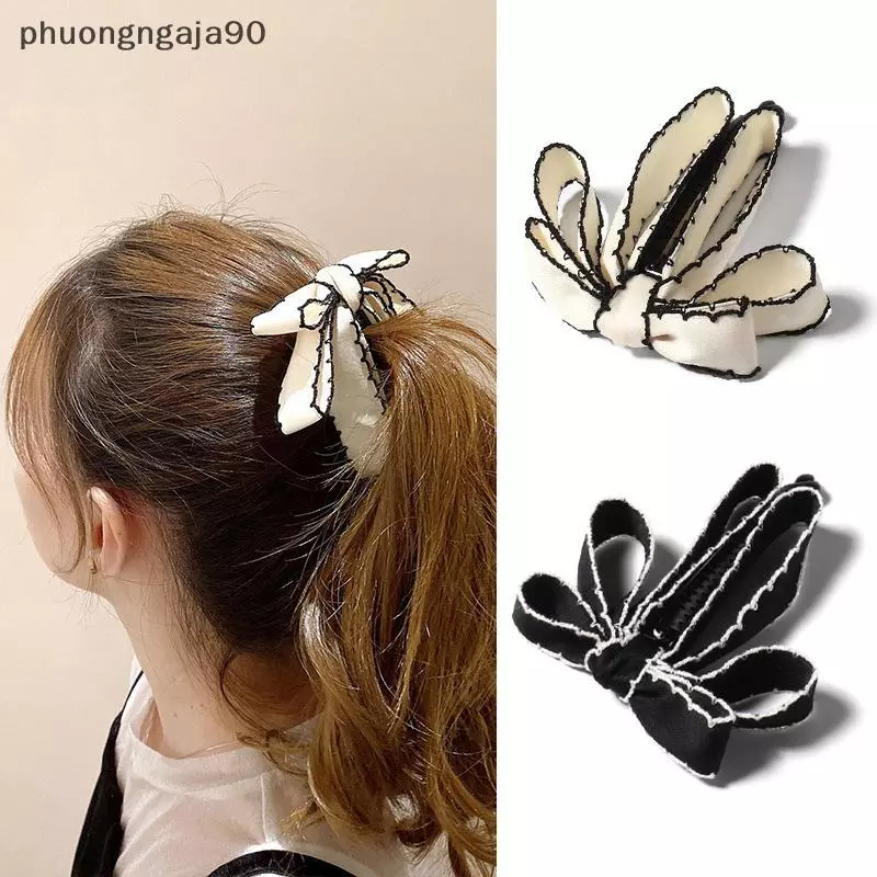Thời trang Bow chuối tóc clip cho phụ nữ & cô gái-ngọt ngào cao kiểu tóc đuôi ngựa kẹp tóc mũ nón