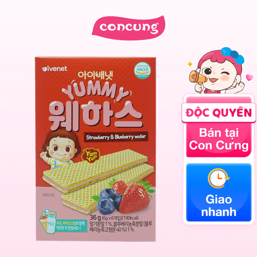 BÁNH XỐP IVENET VỊ DÂU VÀ VIỆT QUẤT