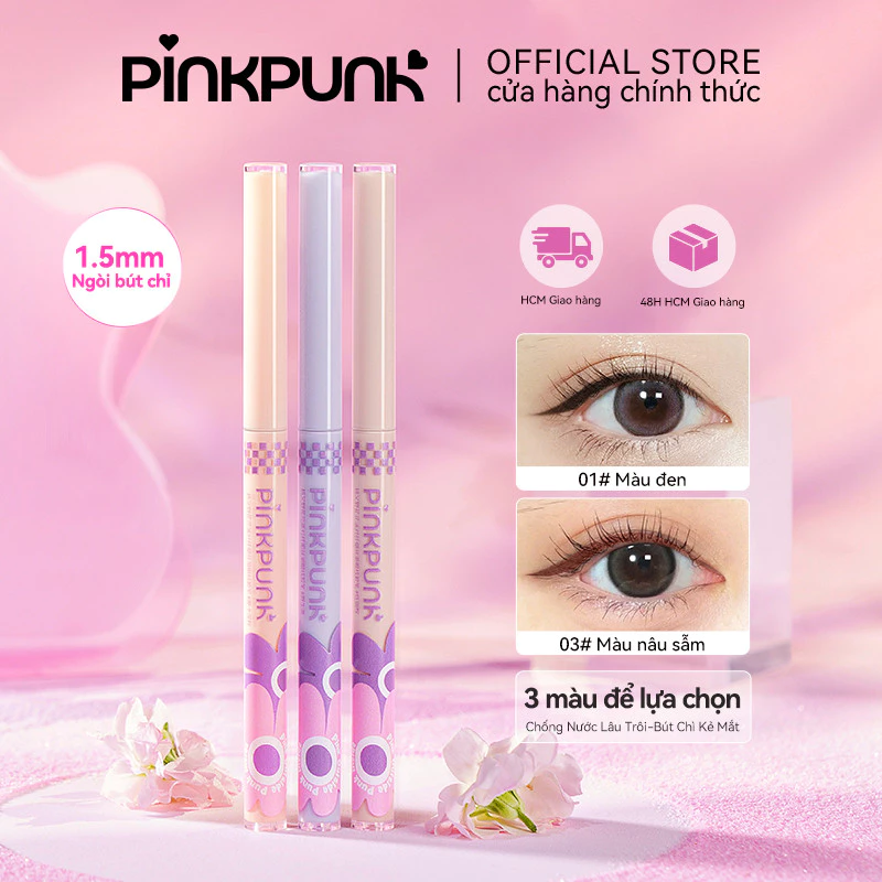 Chì kẻ mắt PinkPunk 1.5mm mướt mịn chống nước, không lem không trôi suốt ngày dài 0.2g