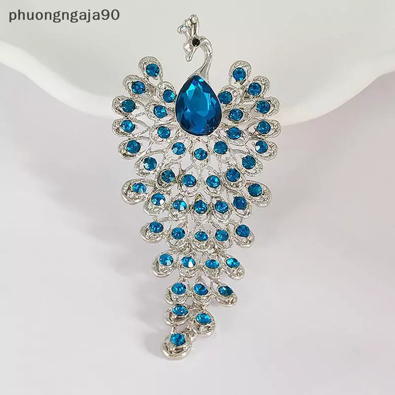 Thời trang Rhinestone Peacock chim trâm cài phụ nữ quần áo đám cưới trang sức Đảng accessries Quà Tặng