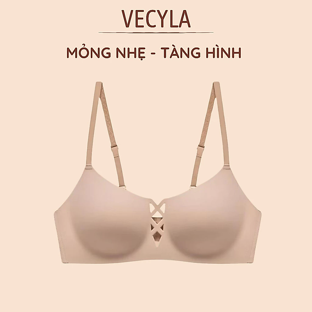 Áo lót su VECYLA mềm không gọng đệm mỏng A 1129 , áo ngực mềm mại, thoải mái, không đường viền HÀNG LOẠI 1