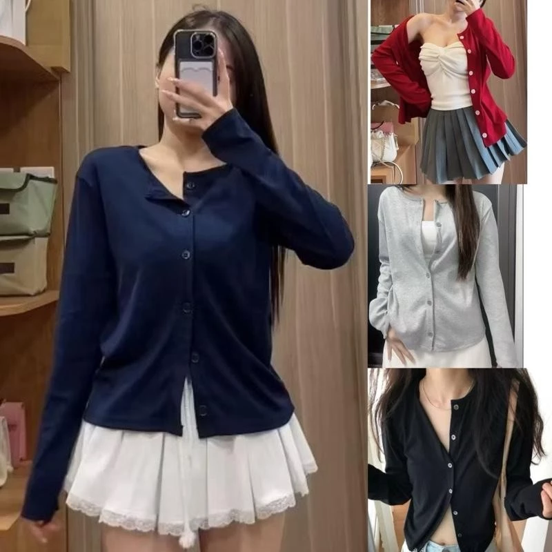 Áo cardigan bigsize nữ co giãn mỏng vừa cúc khuy cho nàng mặc thu đông xinh xắn dễ phối đồ- A310