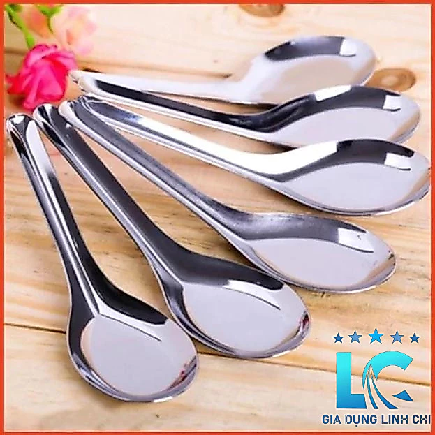 Combo 5 thìa Inox cao cấp KooBee - Muỗng thìa ăn cơm ăn phở cao cấp không gỉ sáng bóng