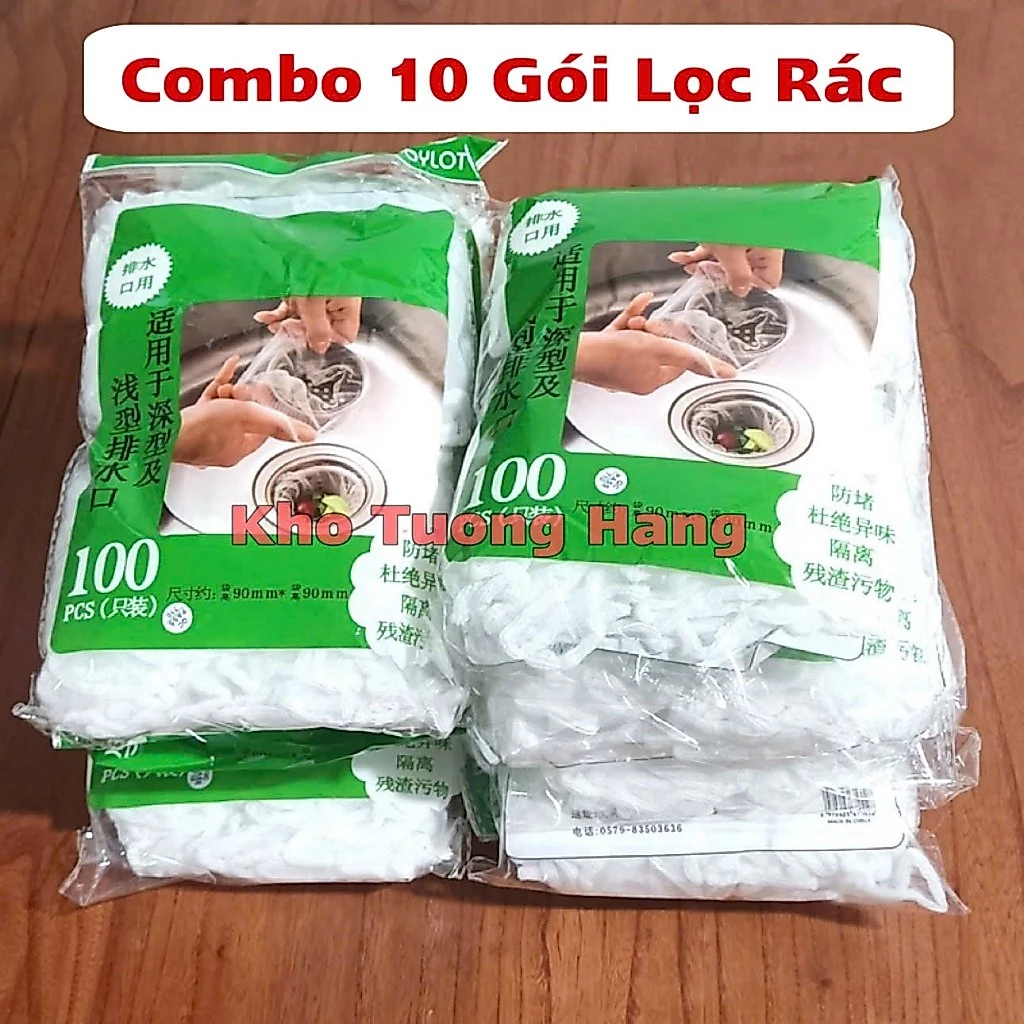 Combo 10 Gói  (600 Chiếc) Túi Lưới Lọc Rác  Cho Bồn Rửa Chén Bát Chống Tắc Nghẽn - Hàng Có Chun Gia dụng Yến Nhi