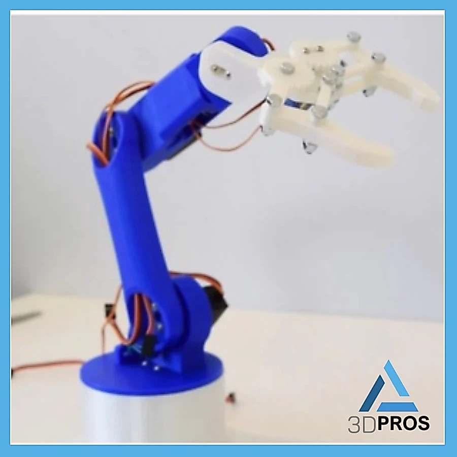 Cánh tay robot 5 bậc in 3D nhựa abs siêu bền - Siêu cứng cáp - Hỗ trợ lắp đặt - Tuỳ chọn màu sắc - TẶNG ỐC KÈM THEO.