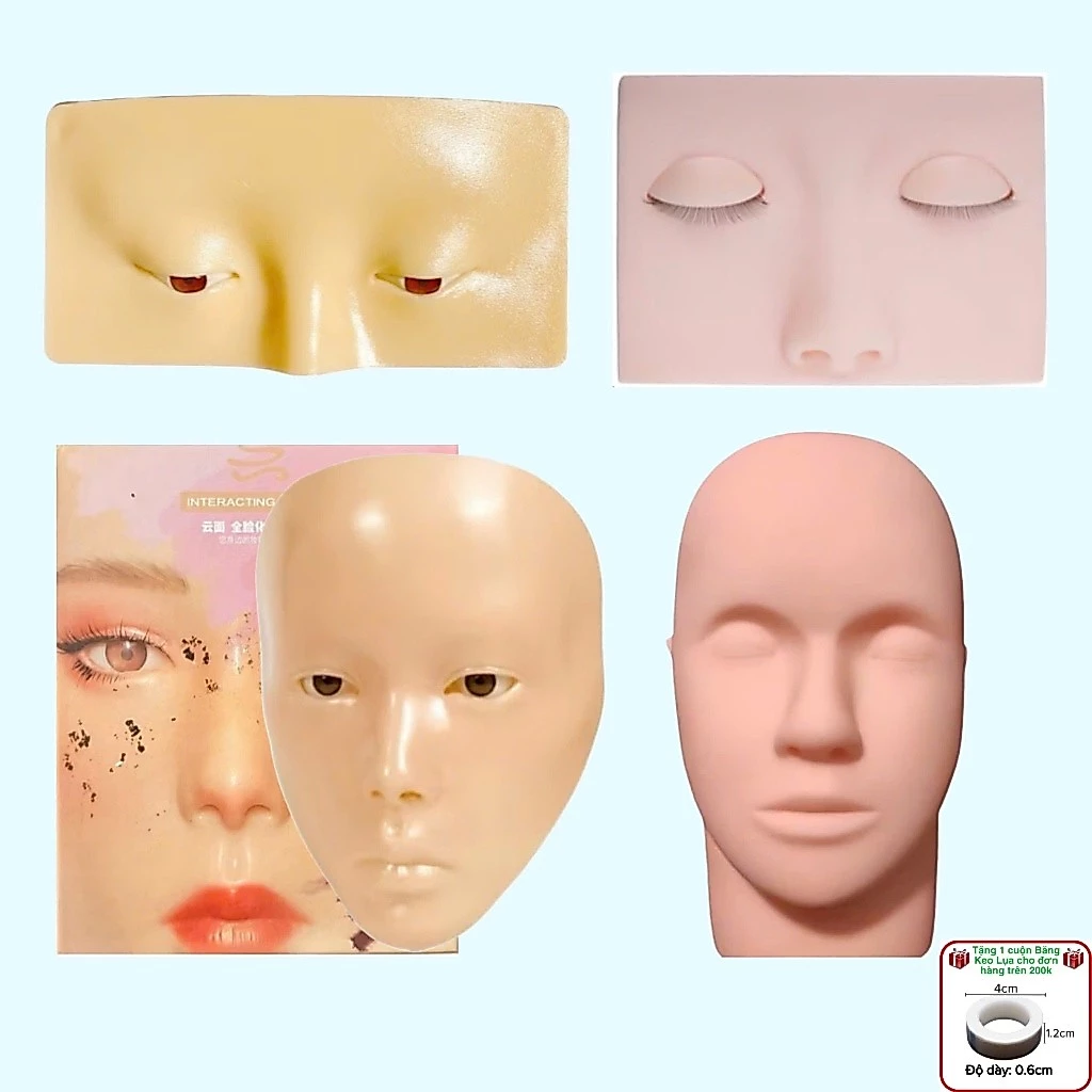 Đầu manocanh học nối mi (dụng cụ nối mi)