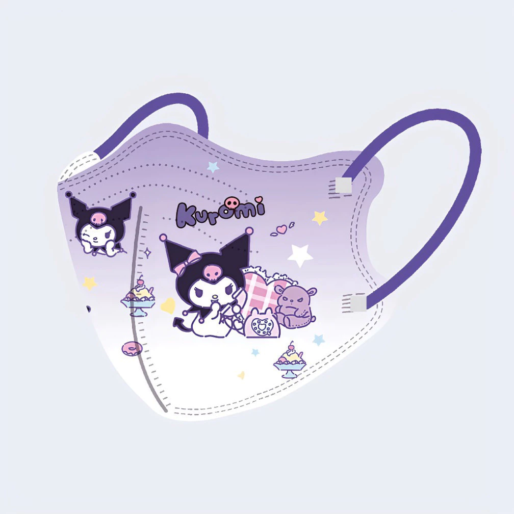 Khẩu trang Kuromi mẫu mới cho bé - Combo 10 khẩu trang chiếc siêu dễ thương chống nắng cho bé