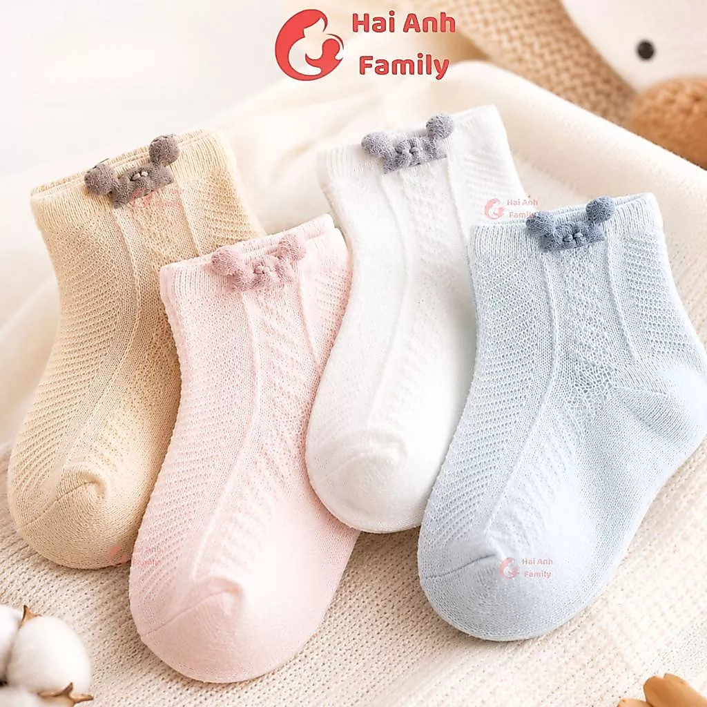 Tất Lưới Cho Bé Mềm Mại Thoáng Khí Co Giãn Êm Chân Hạn Chế Hằn Da