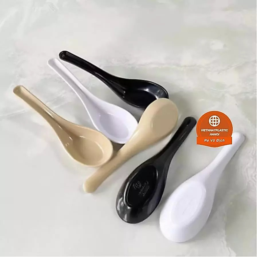 (Xuất VAT) COMBO 10 Muỗng súp phíp (2856) Thìa ăn phở nhựa Việt Nhật cao cấp, cho nhà hàng, khách sạn, Thìa ăn cơm,cháo