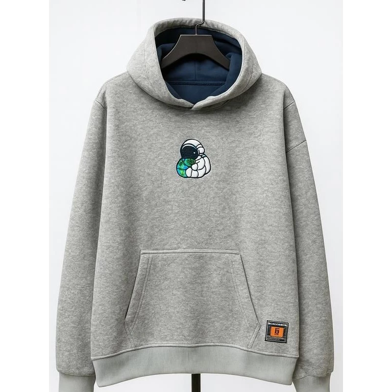Áo hoodie nam nữ thêu hoạ tiết phi hành gia chất nỉ dày dặn Form rộng MENSWEAR