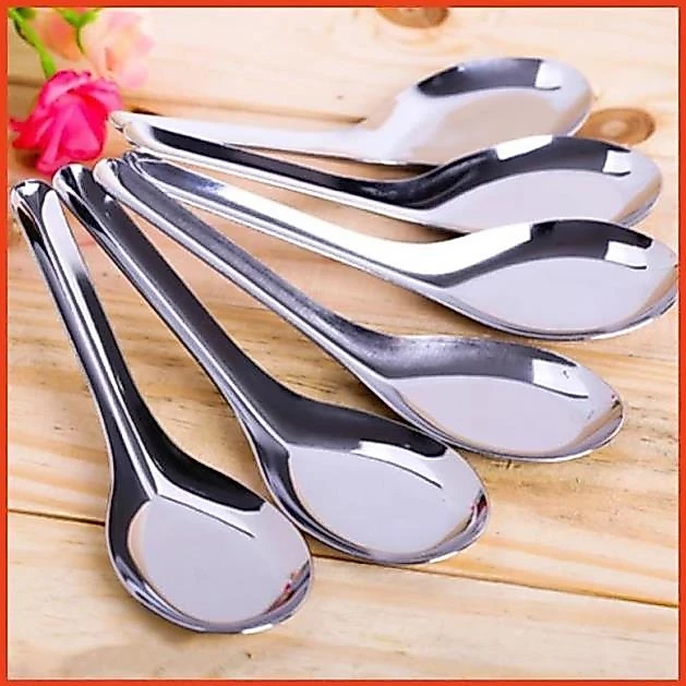 Combo 5 thìa Inox cao cấp KooBee - Muỗng thìa ăn cơm ăn phở cao cấp không gỉ sáng bóng
