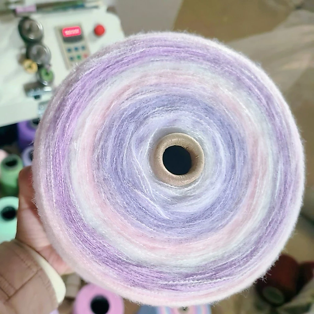 [1000gr/1500gr] len Mohair cầu vồng chập 3 sợi màu hot trend chuyên đan/ móc chăn, khăn choàng móc, bó hoa hồng,…