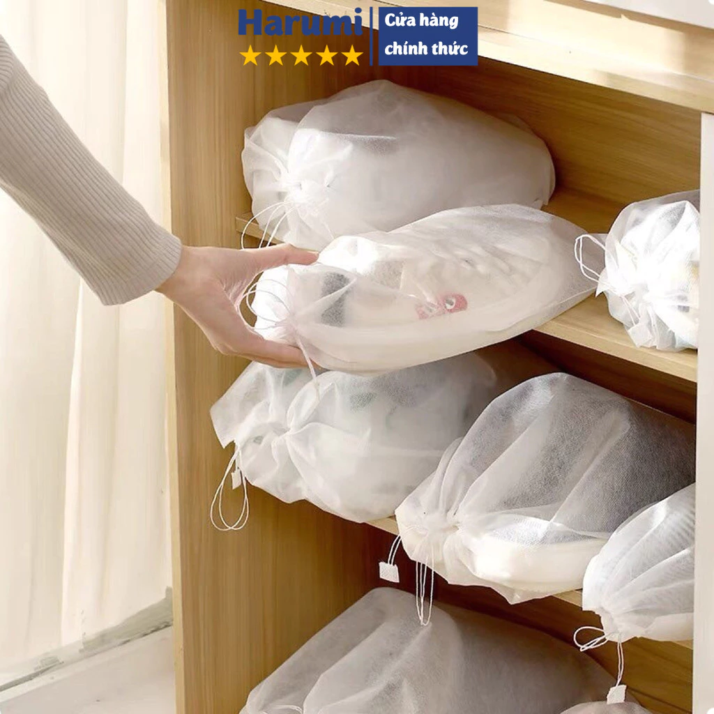 Túi Đựng Giày Dép Chất Liệu Vải Không Dệt, Có Dây Rút, Túi Đựng Giày Chống Bụi Bẩn, Túi Giày, Túi Đựng Dép