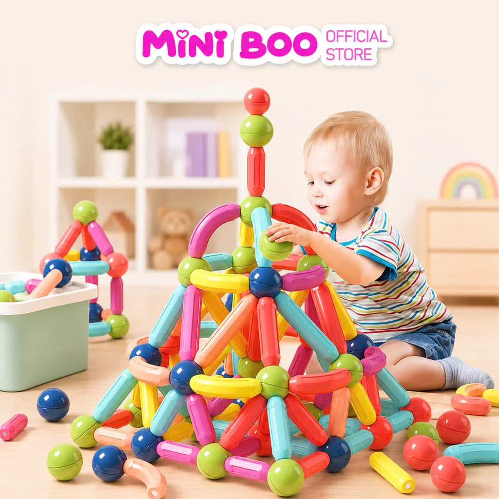 Bộ Ghép Hình Nam Châm 64 Chi Tiết Cao Cấp – Phát Triển IQ, Tư Duy Logic & Khả Năng Sáng Tạo