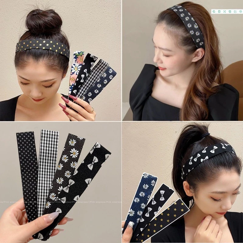 Băng đô Velcro Mới in hình Hàn Quốc Tóc mềm