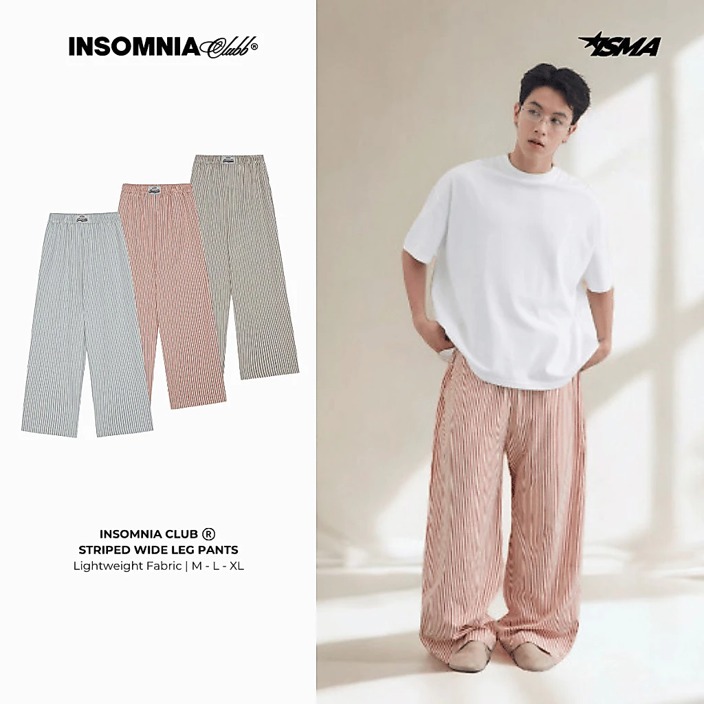 Quần Dài Sọc Ống Rộng Form Wide Leg INSOMNIA Local Brand Unisex PS009