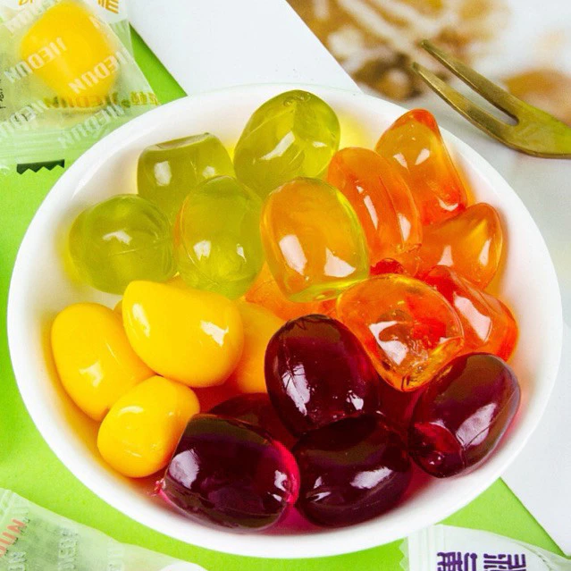 500gr Kẹo dẻo trái cây bóc vỏ mix vị siêu ngon