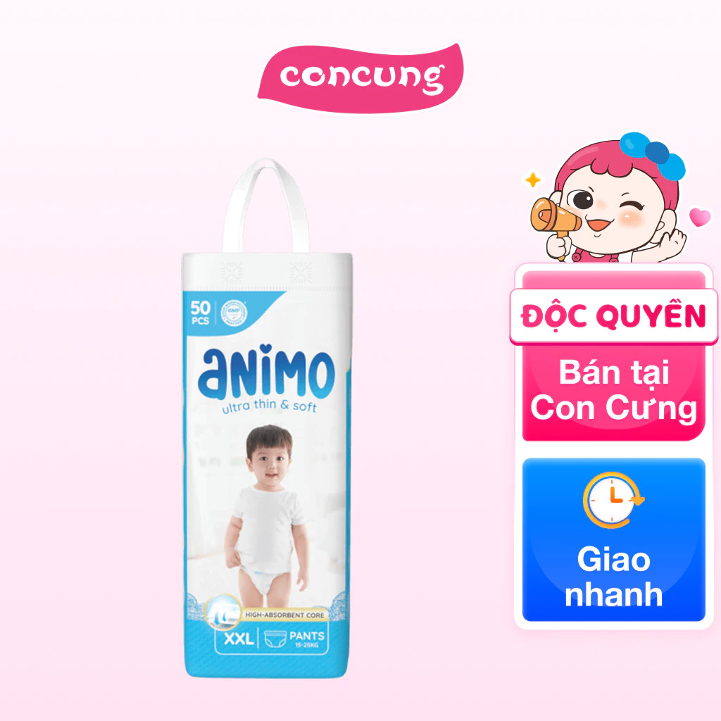 Tã Quần Animo Siêu Mềm Thoáng (XXL, 50 miếng) - Con Cưng