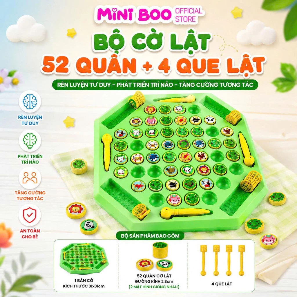 Đồ Chơi Cờ Lật Memory Game – Rèn Luyện Trí Nhớ & Khả Năng Tập Trung