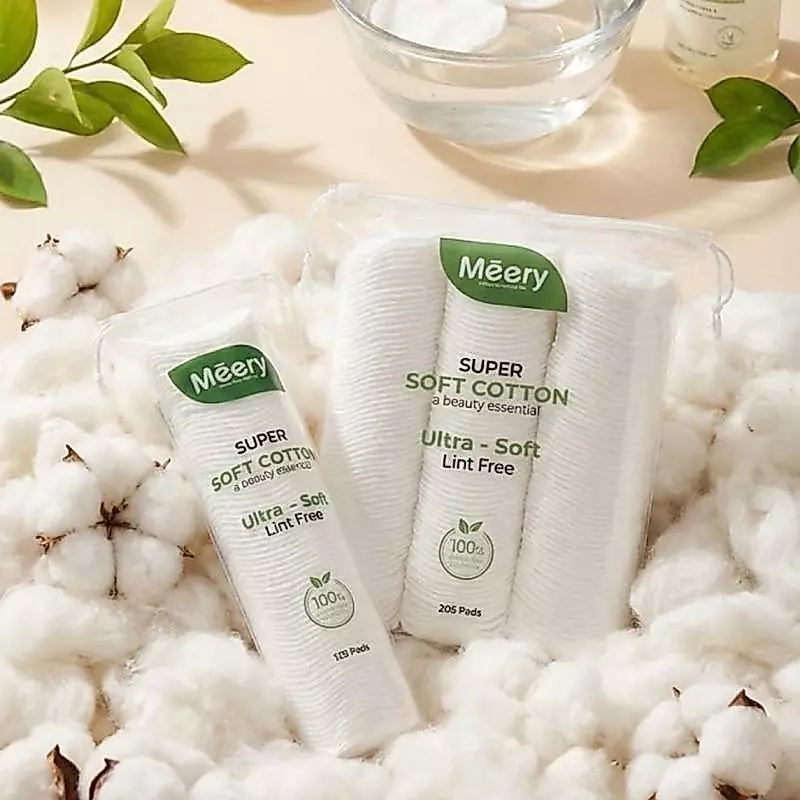 Bộ Đôi Bông Tẩy Trang MÉERY Chính Hãng, Bông Tẩy Trang Meery 205 Miếng 100% Cotton, Bông Tẩy Trang Meery 125 Miếng, BTT