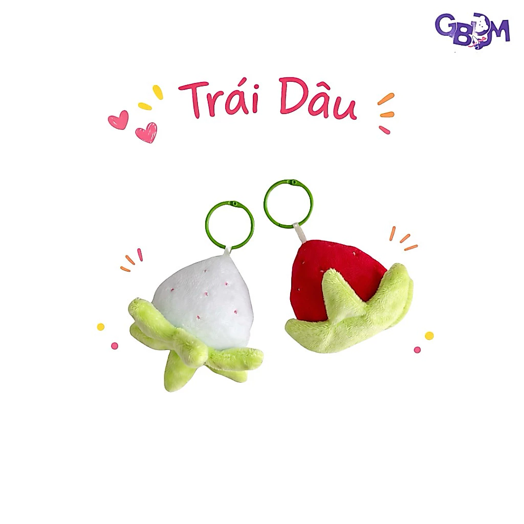Móc khoá Gấu Bông Đình May DÂU TÂY