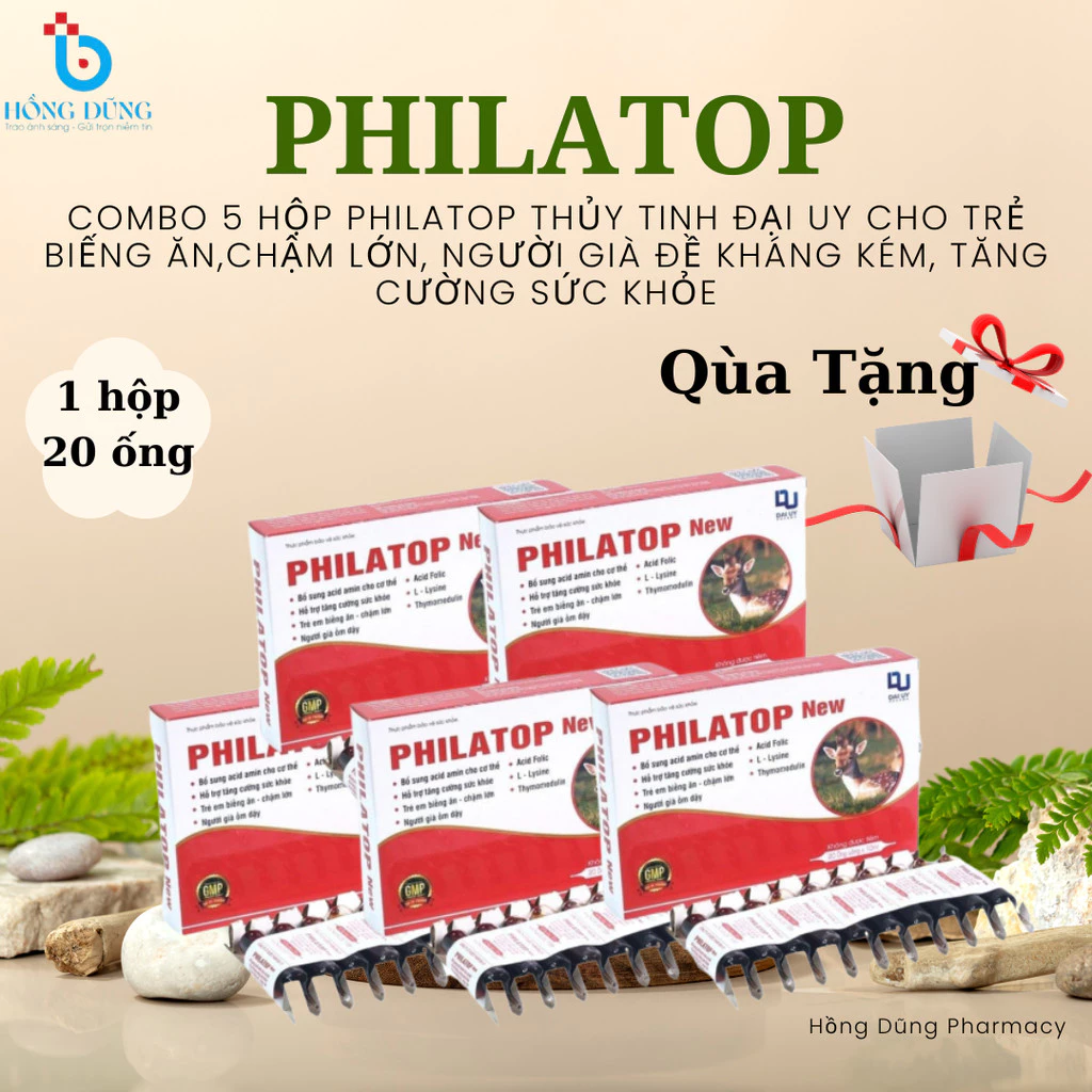 PHILATOP thủy tinh Đại Uy cho trẻ biếng ăn,chậm lớn, người già đề kháng kém, tăng cường sức khỏe