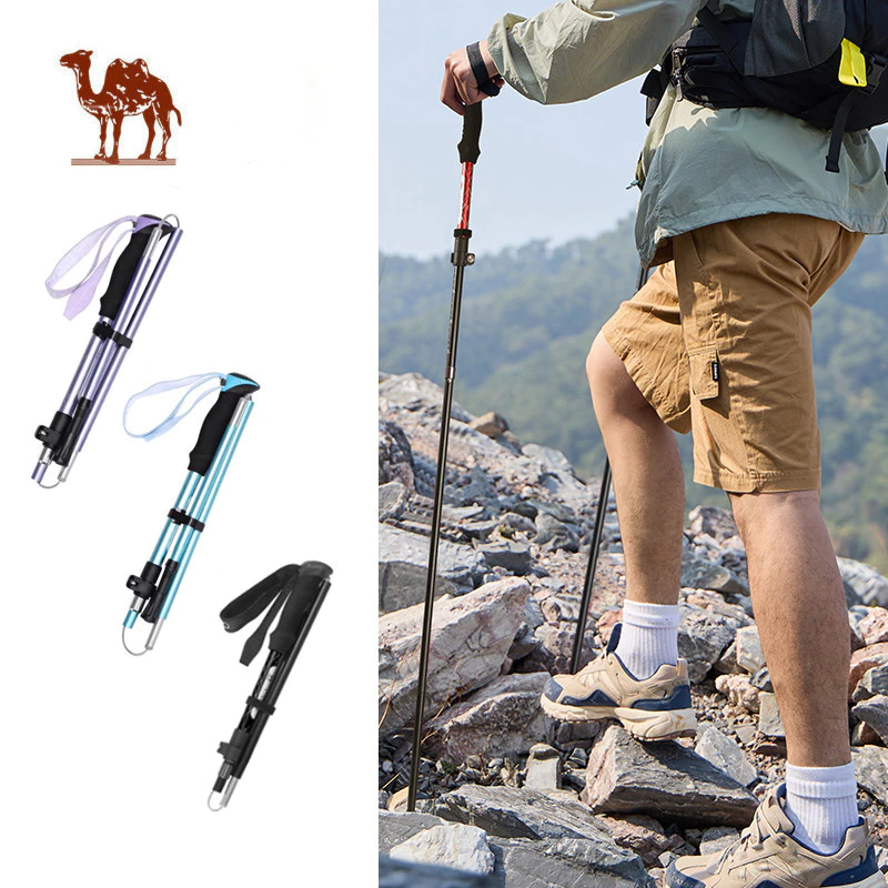 CAMEL CROWN  - Gậy Hỗ Trợ Đi Bộ Và Leo Núi Từ Hợp Kim Nhôm Gấp Nhẹ, Phù Hợp Cho Các Chuyến Đi Bộ Xa