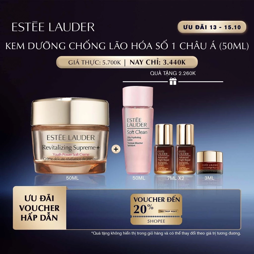 Kem dưỡng Collagen ngăn ngừa lão hóa dưỡng ẩm Estee Lauder Revitalizing Supreme+ Youth Power Soft Creme Moisturizer 50ml