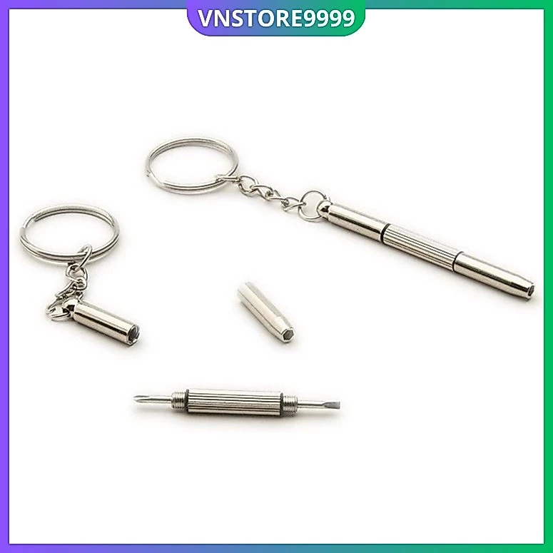 Móc khoá đa năng có tô vít 2 đầu sửa chữa gọng kính điện thoại máy tính đồng hồ tiện dụng VN9
