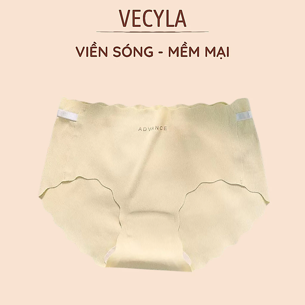 Quần Lót Nữ Đúc Su VECYLA Thun Lạnh Cạp Viền Sóng Q 6688 không đường may mềm mại mỏng mát