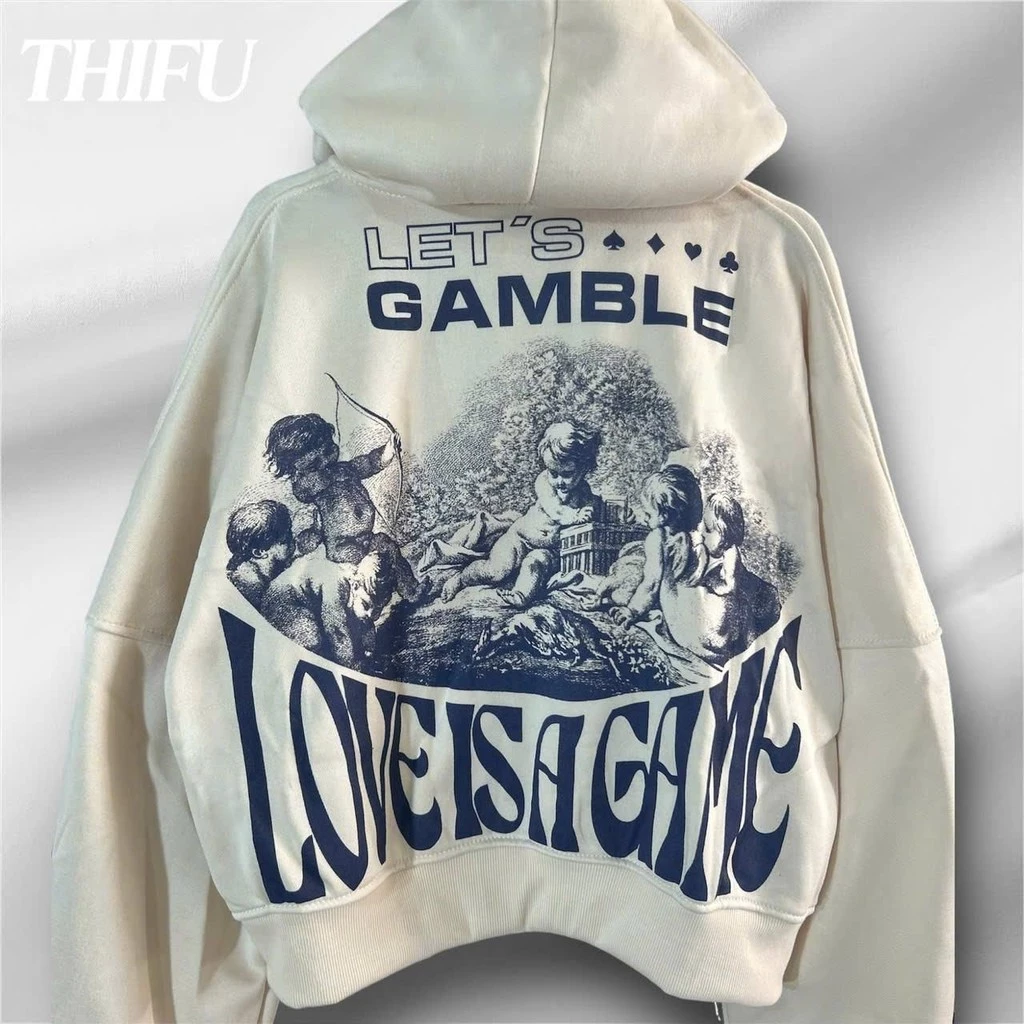 Áo Khoác Nam Nữ - Áo Khoác Nỉ Ngoại Cao Cấp In Dày In Chữ Let Game/S Bá đạo Hot Trend & BQB Menswear Nhung