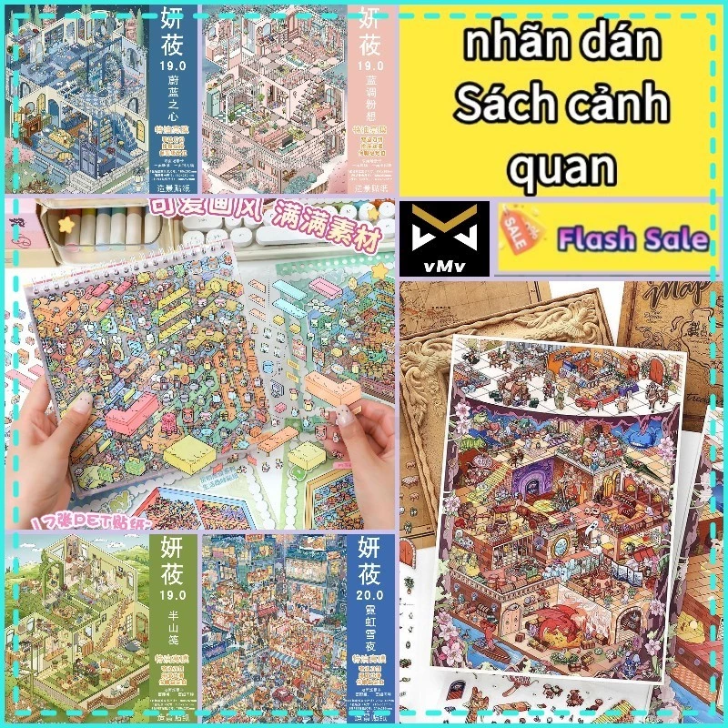 vMv ✨ Sticker Dán Trang Trí 3D Bộ Sưu Tập Các Cảnh Đề Chủ Đề Bộ Sưu Tập Sticker Chơi Game Trang Trí 3D