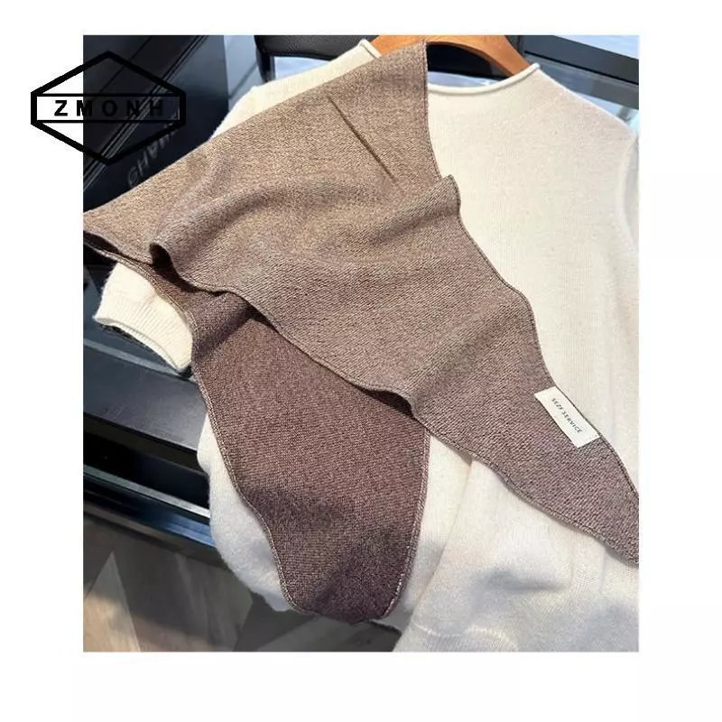 ZMONH Khăn dệt kim len mới Khăn quàng cổ hình tam giác ấm áp đa chức năng Khăn trùm đầu nữ trùm đầu mùa đông Đan ấm áp quấn tóc * mới