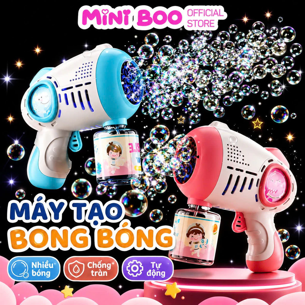 Đồ Chơi Máy Bắn Bong Bóng Sansanvu 20 Nòng