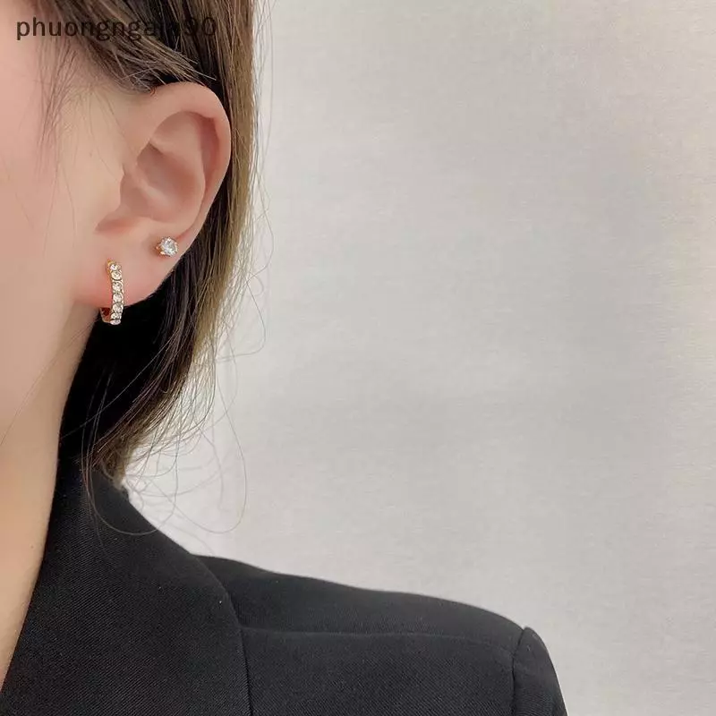 Thời trang kim loại vòng Tròn Thả Bông tai cho phụ nữ-hợp thời trang piercing đồ trang sức Bộ quà tặng