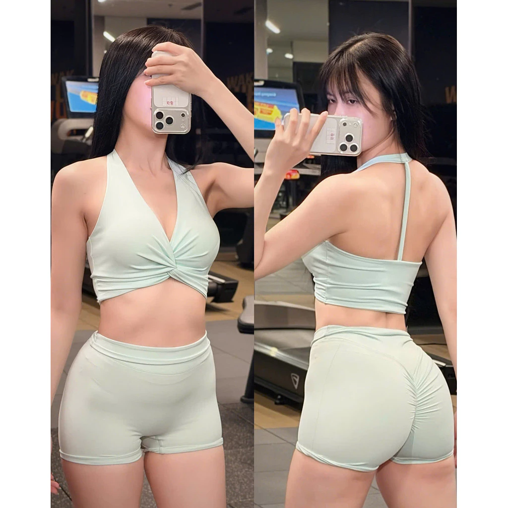MIDORI SPORT - ÁO XOẮN DÂY LƯNG A6 - THUN LẠNH LULU - KÈM MÚT RỜI   - THÍCH HỢP ĐI TẬP GYM , YOGA , AEROBIC