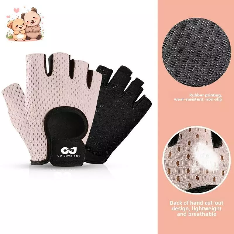 Găng tay tập thể dục nửa ngón tay Găng tay nâng tạ Găng thể thao Tập thể dục Tập dục Xây dựng cơ bảo vệ