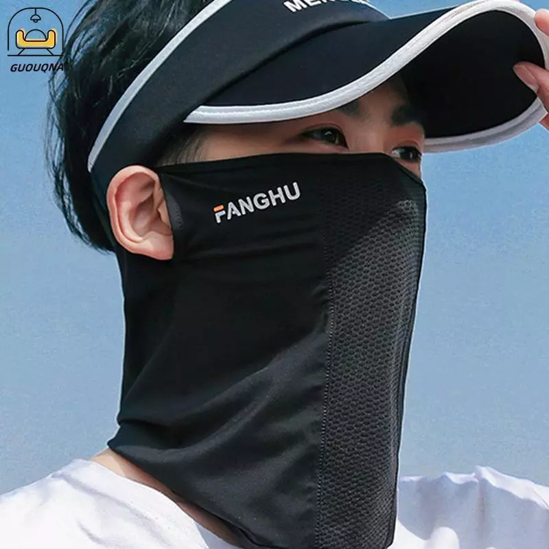 GUOUQNA Lưới Thoáng Khí Vòng Tai Mặt nạ Co Giãn Chống Tia UV Che Mặt Mỏng Thoáng Khí Thể Thao Ne Gaiter Dành Cho Nữ