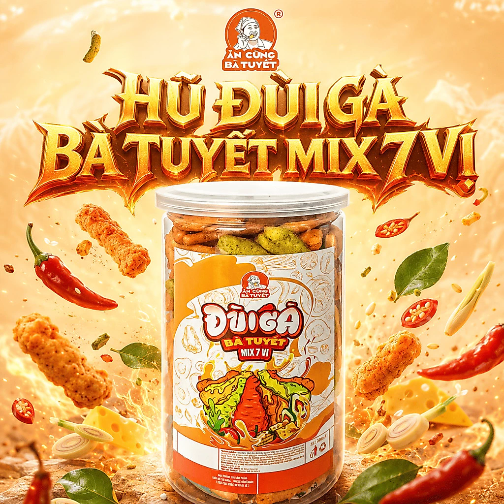 HŨ ĐÙI GÀ BÀ TUYẾT MIX 7 VỊ - ĂN CÙNG BÀ TUYẾT M31
