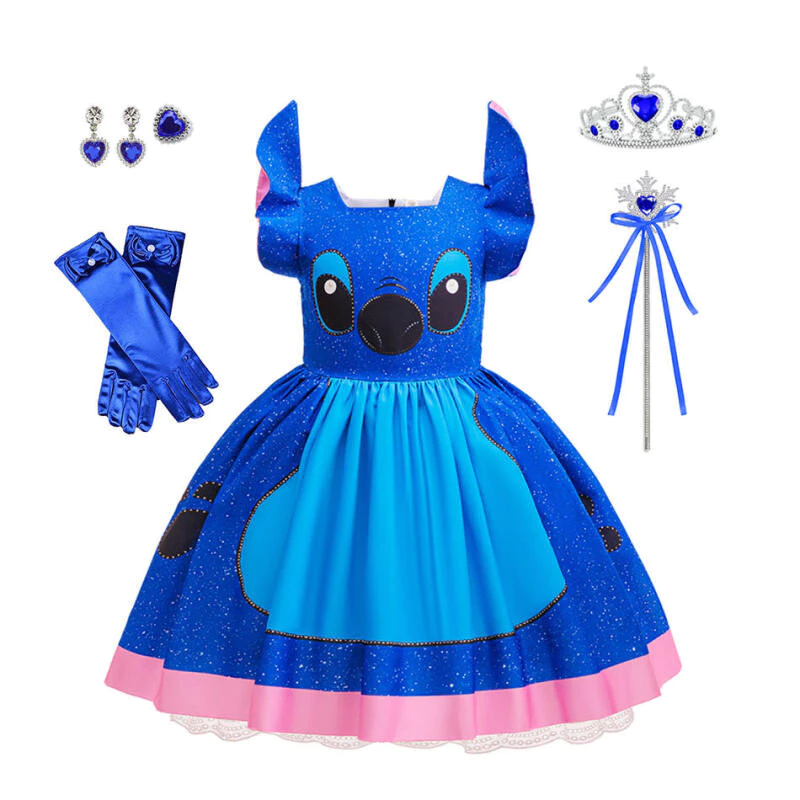 Trẻ Em Bé Gái Đầm Công Chúa Hoạt Hình Khâu Phim Nhập Vai Trang Phục Sân Khấu Biểu Diễn Halloween Carnival Trẻ Em Trang Phục